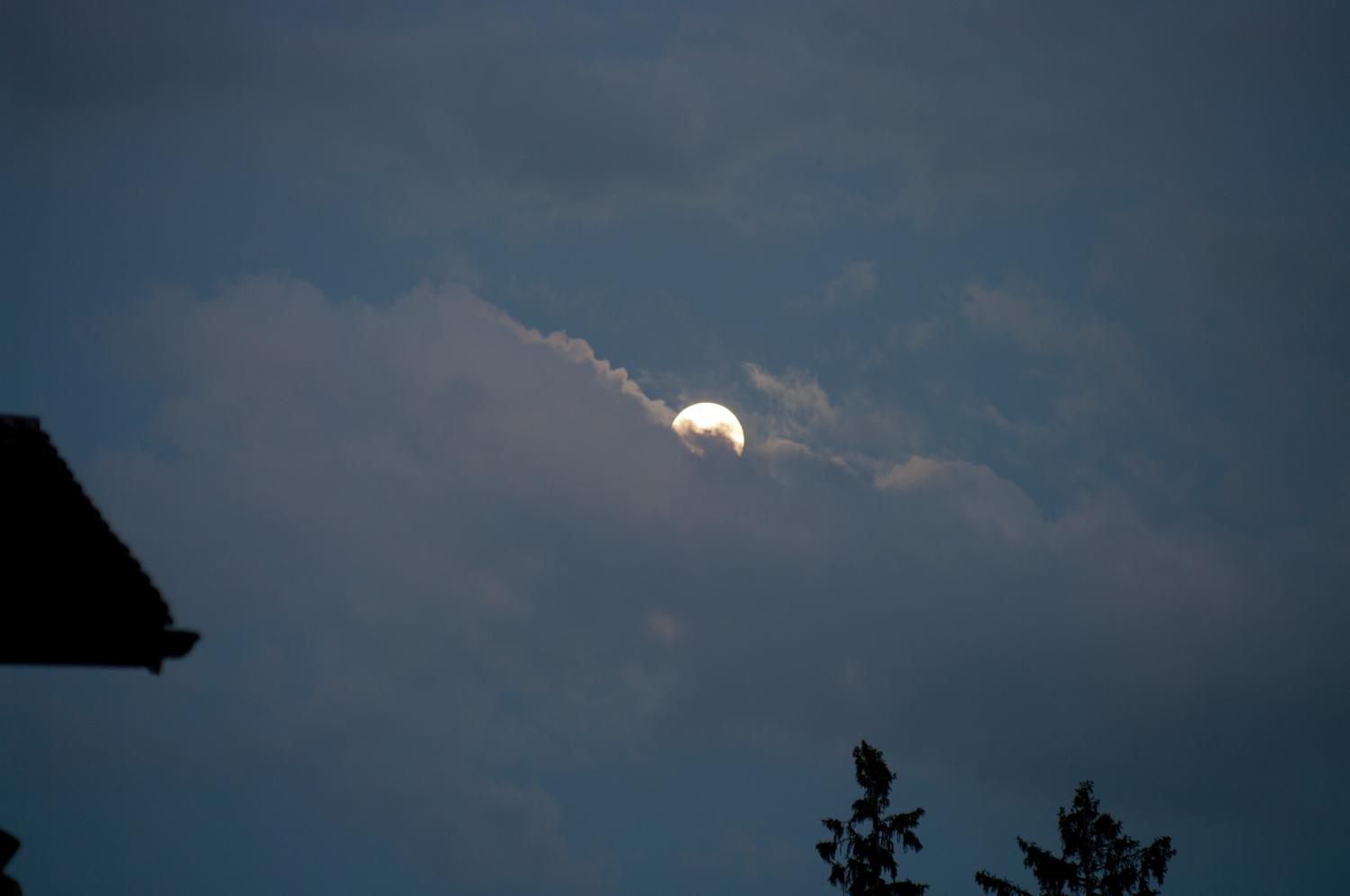 Moon through the clouds